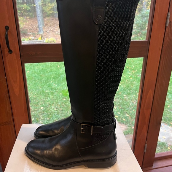 Cole Haan black leather riding boots, excellent condition, size 8.5 - Picture 1 of 9